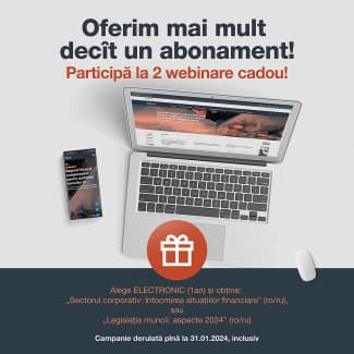 Oferim mai mult decât un abonament! Participă la 2 webinare cadou!