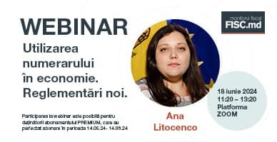 Webinar 2, GRATUIT:  „Utilizarea numerarului în economie. Reglementări noi”
