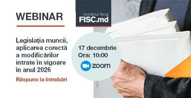 17 DECEMBRIE: „Legislația muncii: aplicarea corectă a modificărilor intrate în vigoare în anul 2026”, webinarul GRATUIT