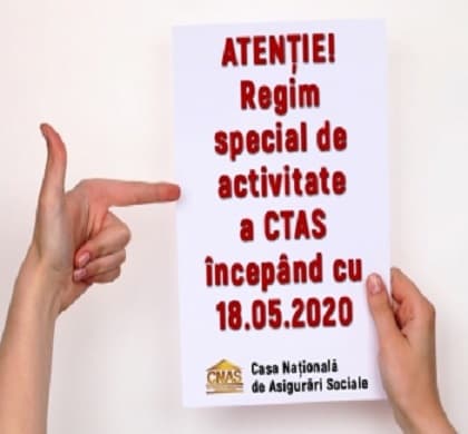 CNAS anunţă orarul de deservire a cetăţenilor după încheierea stării de urgență