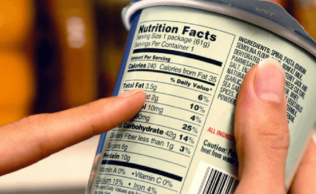 Declarația nutrițională va fi prezentată începând cu 12 iulie 2021