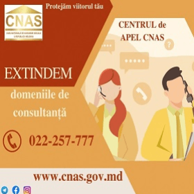 CNAS: Centrul de Apel oferă consultanță de luni până vineri