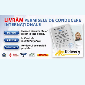 Livrarea permisului de conducere internațional la domiciliu