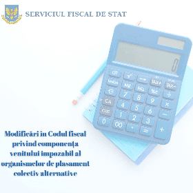 Modificări în CF privind componența venitului impozabil al organismelor de plasament colectiv alternative