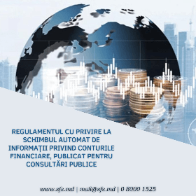 Regulamentul cu privire la schimbul automat de informații privind conturile financiare, la  consultări publice