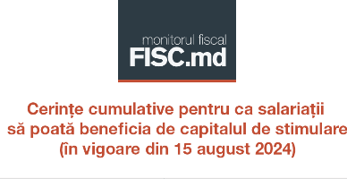 Condițiile pentru acordarea plăților din capitalul de stimulare către salariați, reglementate prin politica fiscală 2025