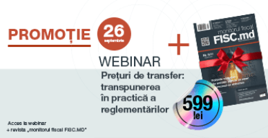 599 lei!!!  Webinar „Prețuri de transfer: transpunerea în practică a reglementărilor ” 