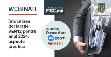 Sesiune de informare: Întocmirea declarației VEN12 pentru anul 2024. Aspecte practice