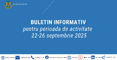 Serviciul Fiscal de Stat a încasat 3,8 miliarde de lei la Bugetul public național în săptămâna precedentă
